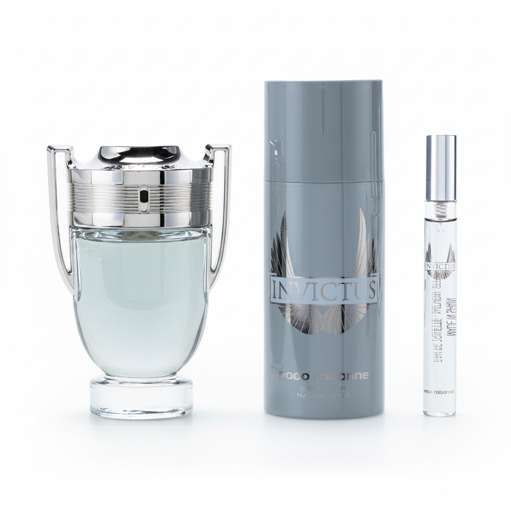 Paco Rabanne Invictus Gift Set – 3 Pcs
