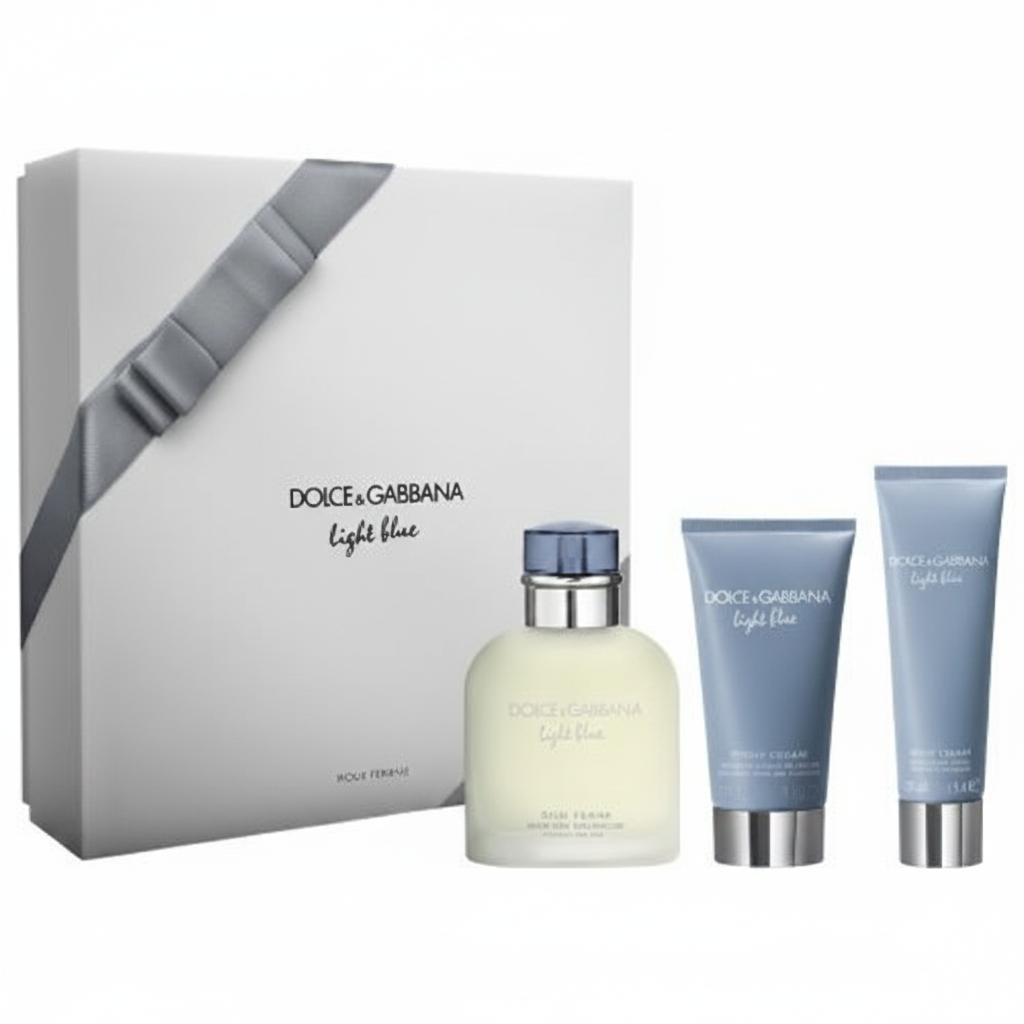 Gift/Set Light Blue 3 Pcs. 4.2 Fl Perfume By Dolce & Gabbana For Men